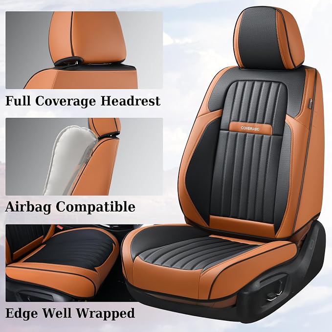 Coverado Car Seat Covers Full Set, Car Seat Protector Car Seat Cushion - Image 3