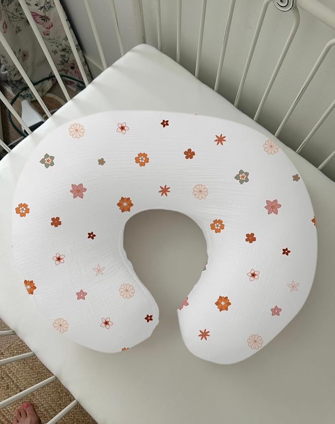 Nursing Pillow Covers 2 Pack, Muslin Nursing Cover - Image 4