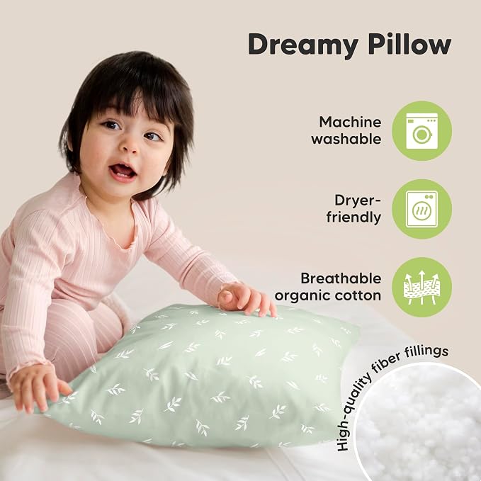 KeaBabies 2-Pack Toddler Pillow 13x18 - Image 4
