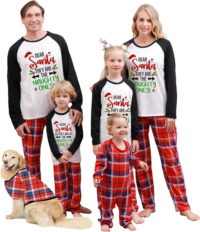 Awoscut Christmas Family Matching Pajamas Christmas Pjs Holiday Nightwear by Awoscut