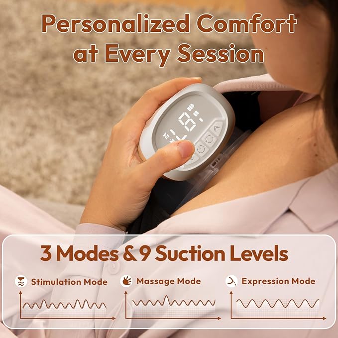 Wearable Breastfeeding Pump Hands Free of Long Battery Life, Portable Electric - Image 2