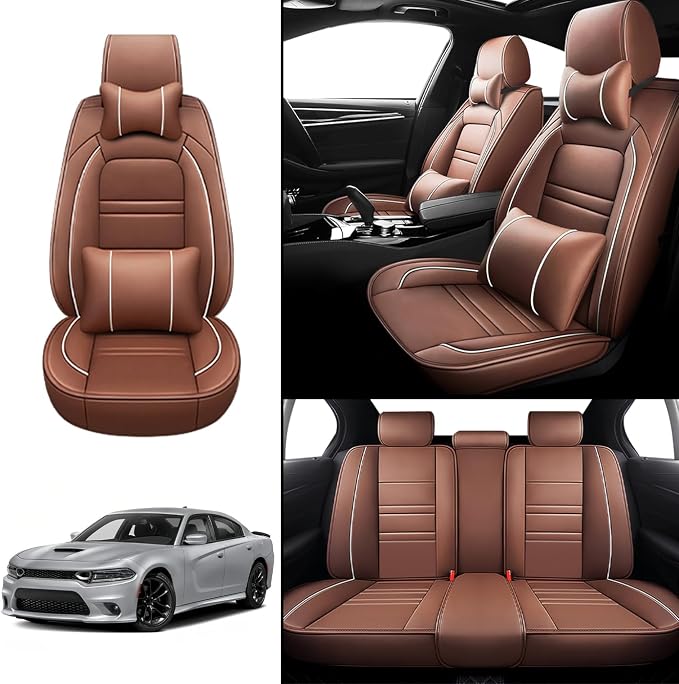 Car Seat Covers for Dodge Charger 2006-2023 | 5-Seats Seat Covers, Waterproof - Image 2
