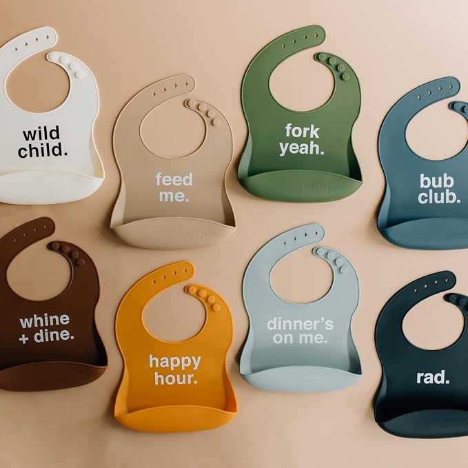 Denver James Silicone Feeding Bibs | Dishwasher Safe. Waterproof. Adjustable. - Image 3