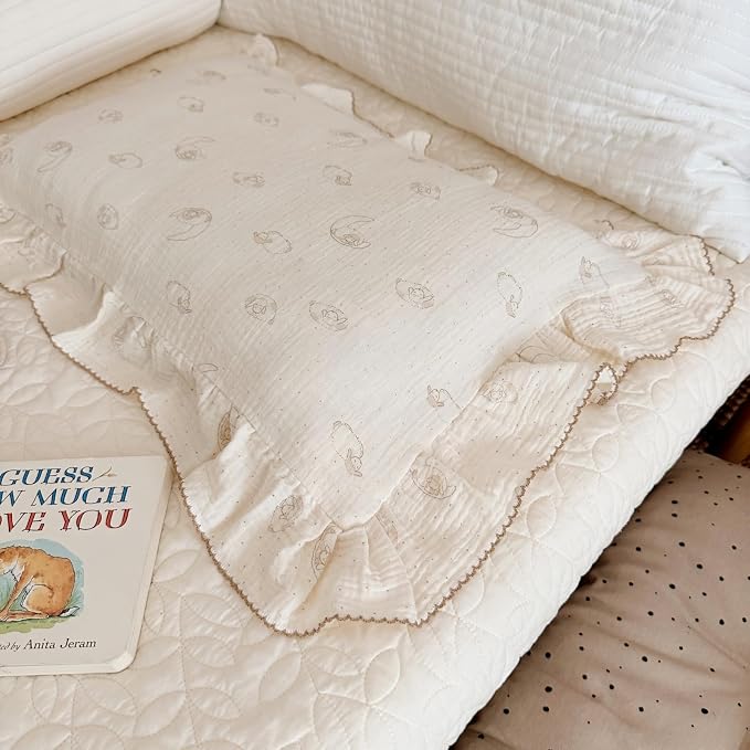BuLuTu Muslin Kids Pillow Case Standard Size, Envelope Closure, 100% Cotton - Image 4