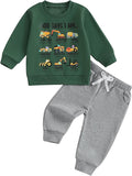 Nyapruwe Toddler Baby Boy Fall Outfit Funny Print Long Sleeve Sweatshirt by Nyapruwe