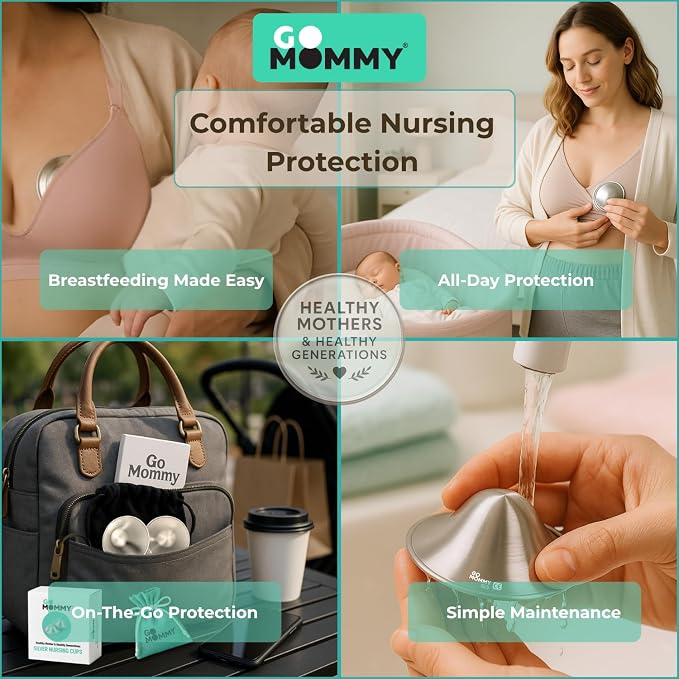 Silver Nipple Shields for Breastfeeding Newborn & A Breastfeeding Essential by - Image 4