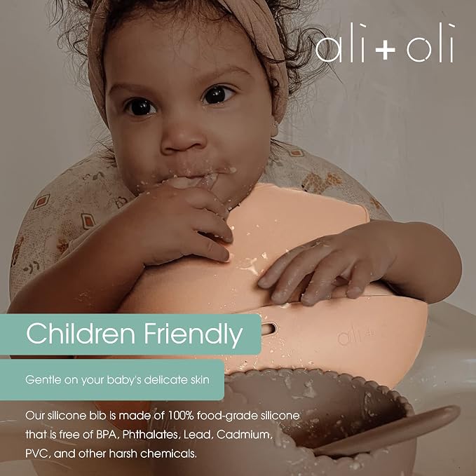 Ali+Oli Silicone Bib Waterproof Silicone Bibs - Image 5