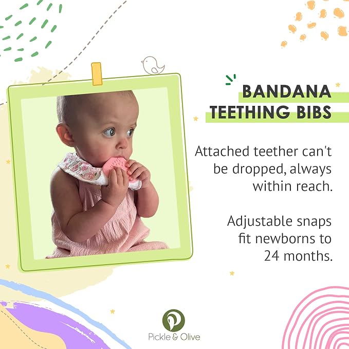 Pickle & Olive Baby Bandana Teething Bibs - Image 3