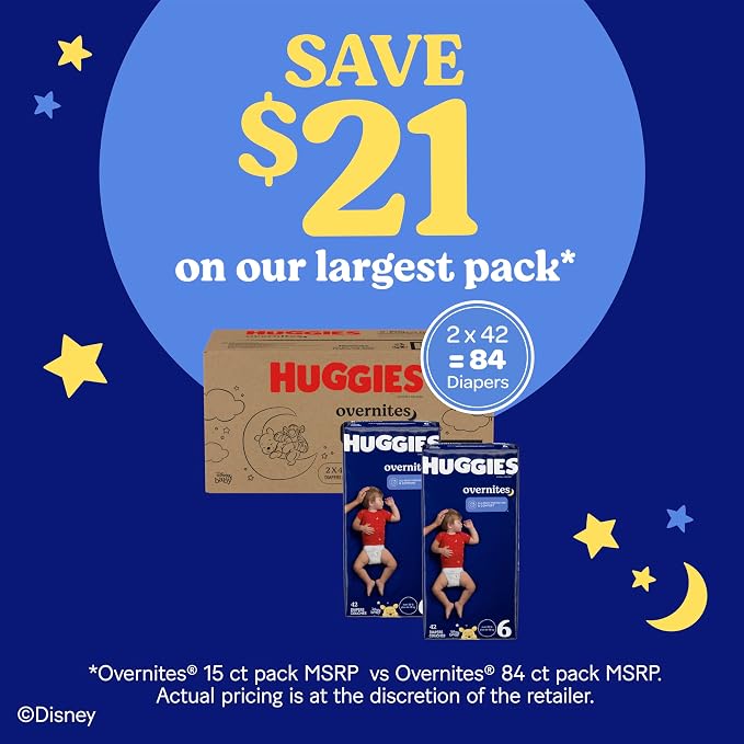 Huggies Size 6 Overnites Baby Diapers: Overnight Diapers, Size 6, 84 Ct - Image 5
