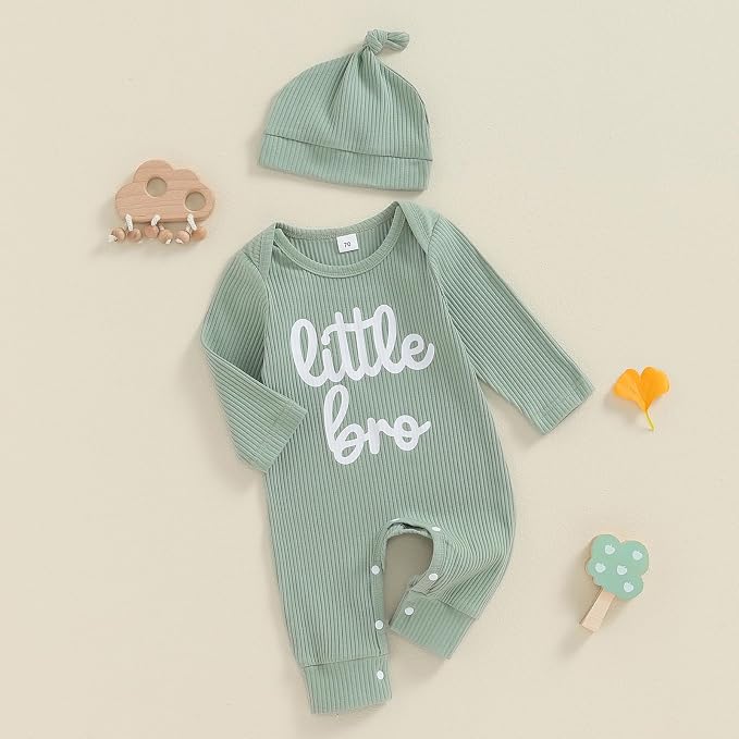 Fernvia Newborn Baby Boy Clothes Letters Print Bodysuit 3 6 9 12 18 Months Long - Image 6