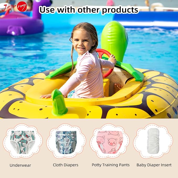 Joyo roy 6Pcs Diaper Covers for Girls Plastic Underwear Covers for Potty - Image 4