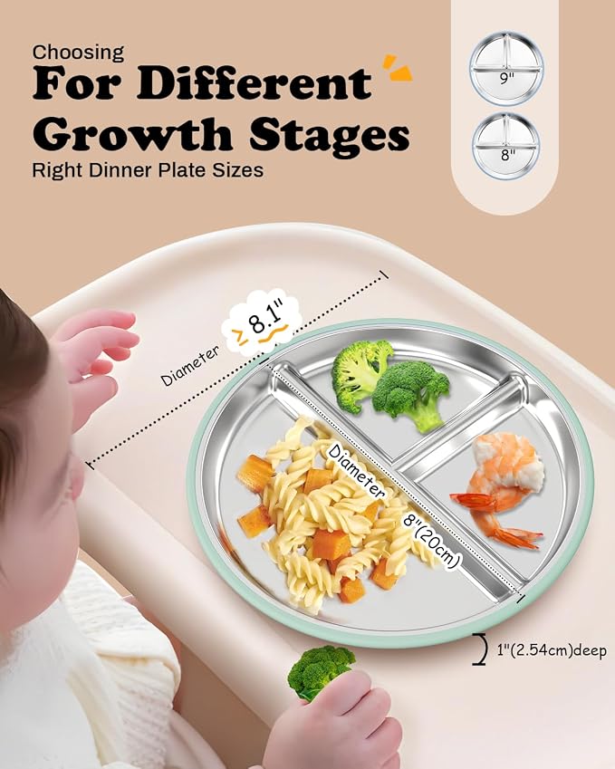 Stainless Steel Toddler Plate - Image 2