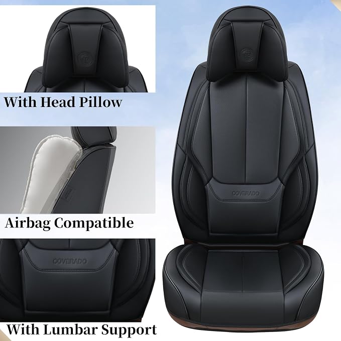 Coverado Car Seat Covers 5 Pieces, Full Set Universal Seat Covers - Image 5