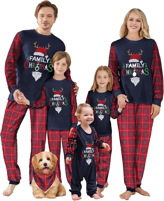 Awoscut Christmas Family Matching Pajamas Christmas Pjs Holiday Nightwear by Awoscut