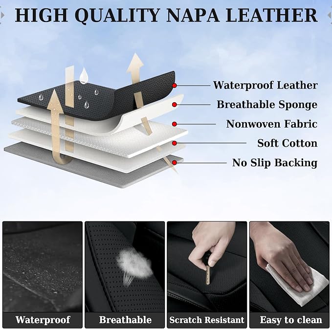 Coverado Universal Seat Covers Full Set, 5 Seats Universal Seat Covers - Image 8