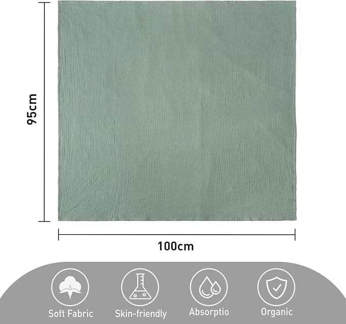 GLLQUEN BABY Muslin Swaddle Blankets, Breathable Swaddle Wrap - Image 8