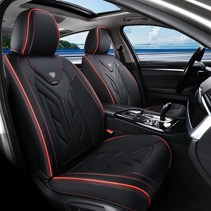 Coverado Seat Covers, Car Seat Covers Full Set, Leather Seat Covers - Image 2