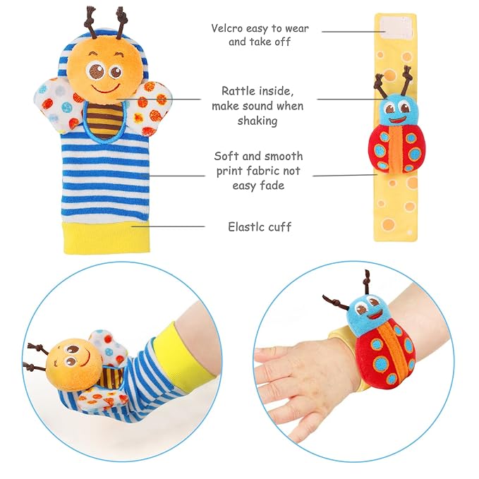 Wrist Rattles Foot Finder Rattle Toy - Image 3