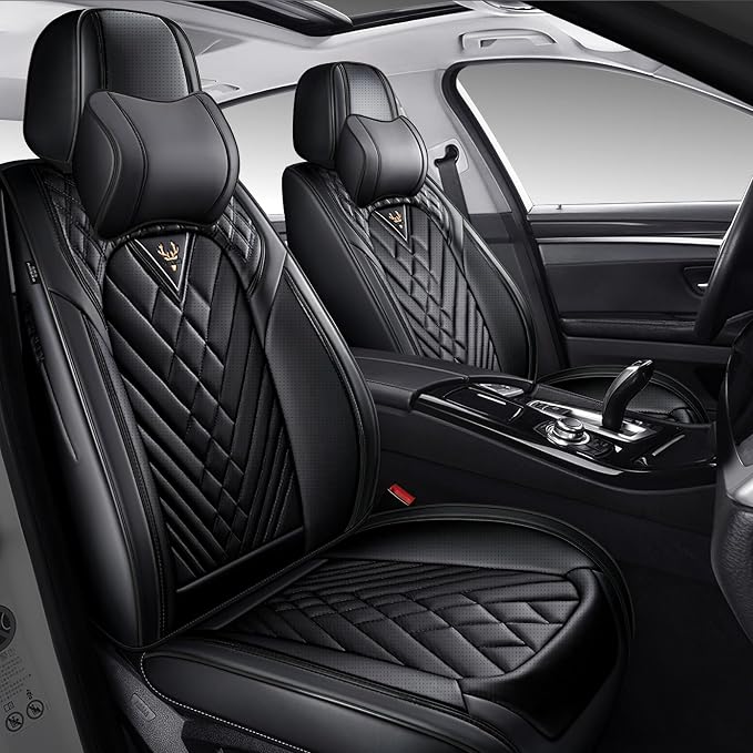 Car Seat Cover Full Set, Waterproof Leather Seat Cover, Front Auto Seat Cover by Unknown