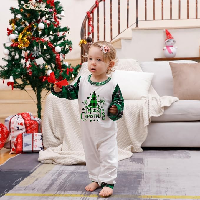 Awoscut Christmas Family Matching Pajamas Christmas Pjs Holiday Nightwear - Image 5