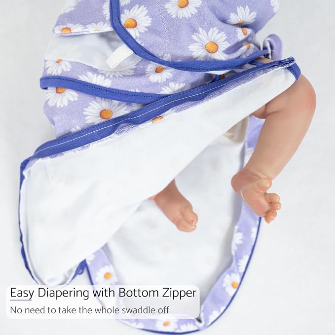 LollyBanks Baby Swaddles 100% Organic Cotton, 3-6 Months Baby Girl Swaddles - Image 4