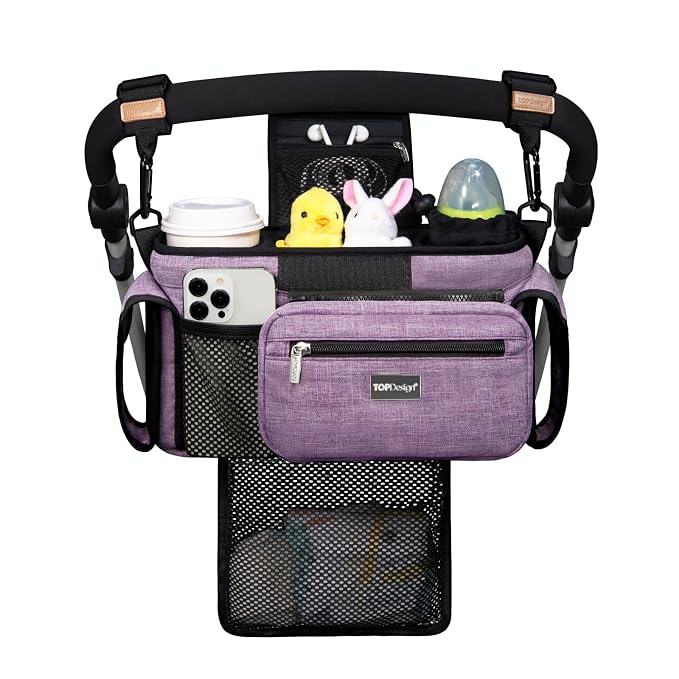 TOPDesign Universal Baby Stroller Organizer, Stroller Caddy by TOPDesign