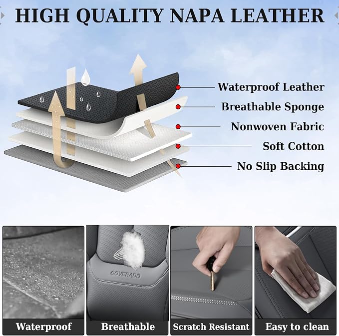 Coverado Car Seat Covers Full Set, Seat Covers - Image 6