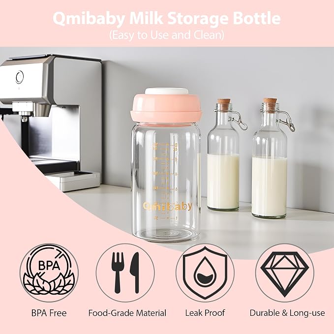 Breast Milk Storage Bottles 240ml 8oz BPA-Free Leak-Proof Natural Baby Bottle - Image 5