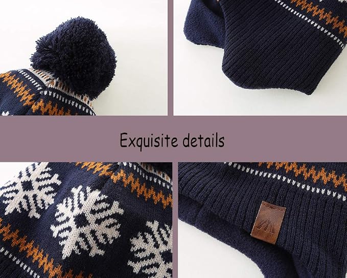 LMLALML Boys Winter Hat Earflap Knitted Beanie - Image 7