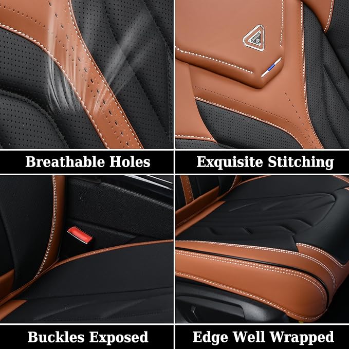 Coverado Seat Covers, Car Seat Covers Full Set, Leather Seat Covers - Image 9