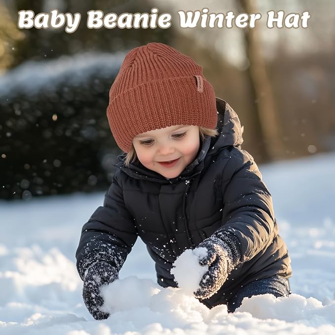 Bebila Baby Beanie Toddler Infant Winter Hats Knit Warm Caps - Image 6