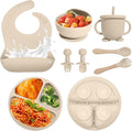 Baby Led Weaning Supplies, 8 Piece BPA-Free Silicone Feeding Set, Silicone by Catvegue