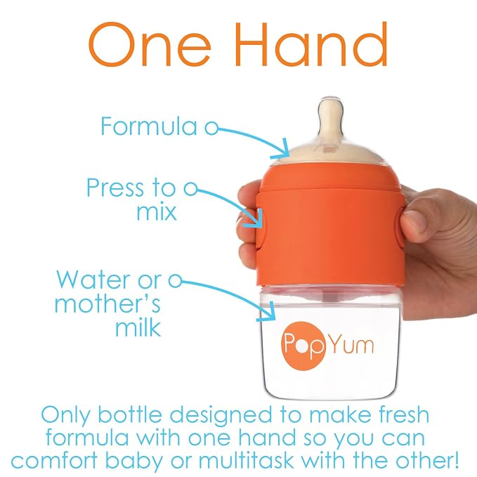 PopYum Orange Formula Making Baby Bottle Starter Set, 2X 5oz Bottles - Image 3