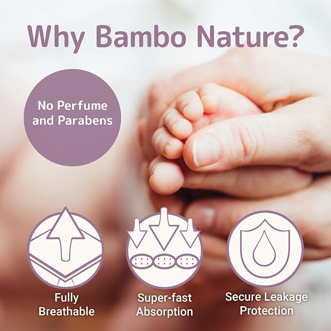 Bambo Nature Hypoallergenic Baby Diapers, Eco-Labelled Sustainable Diapers - Image 2