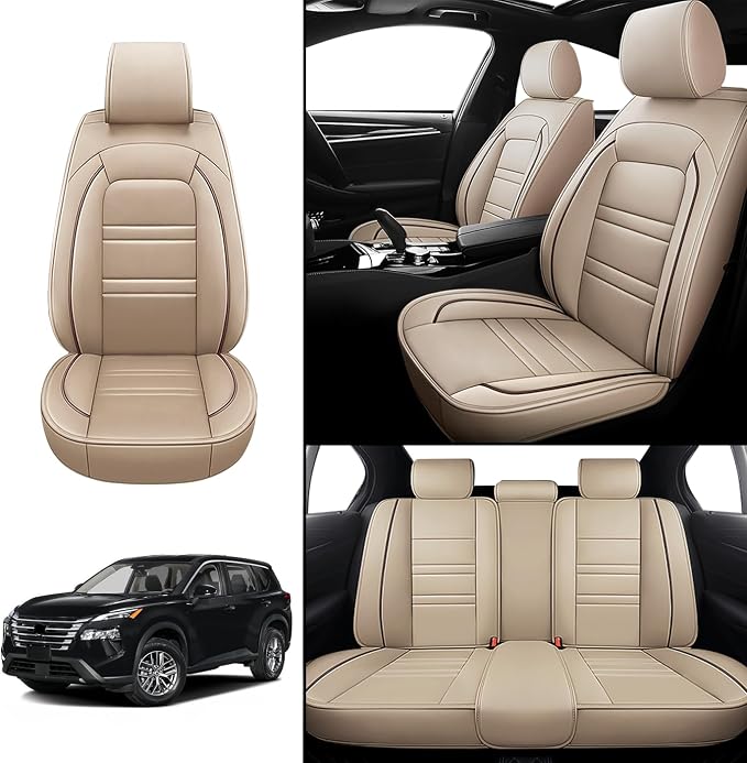 Seat Covers for Nissan Car Rogue 2008-2025 | 5-Seats Leather Seat Covers - Image 2