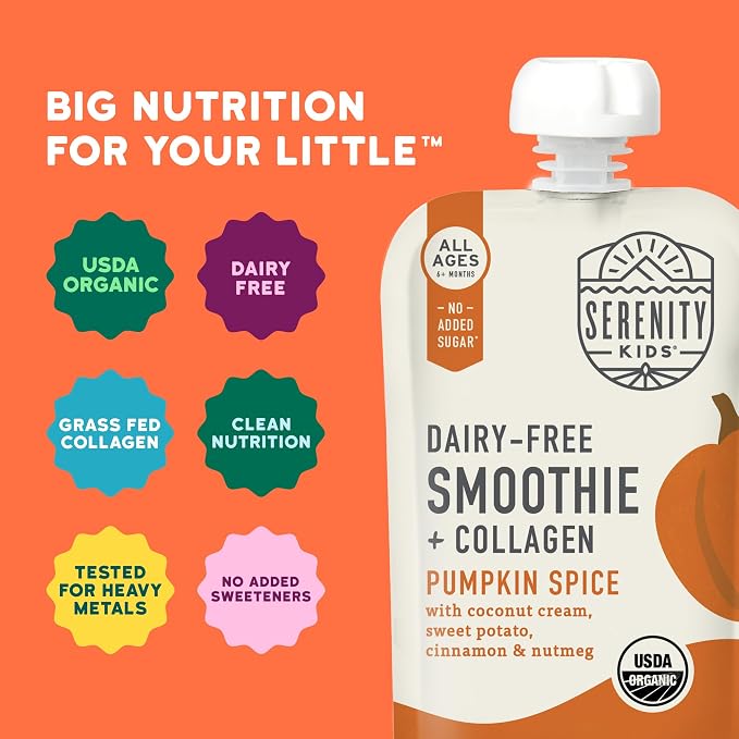 Serenity Kids Organic Pumpkin Spice Protein Smoothie Pouch - Image 4