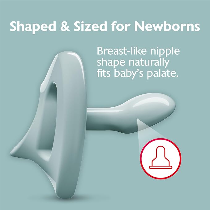 NUK 100% Silicone Comfy Orthodontic Pacifiers, 0-6 Months, Timeless Collection - Image 2