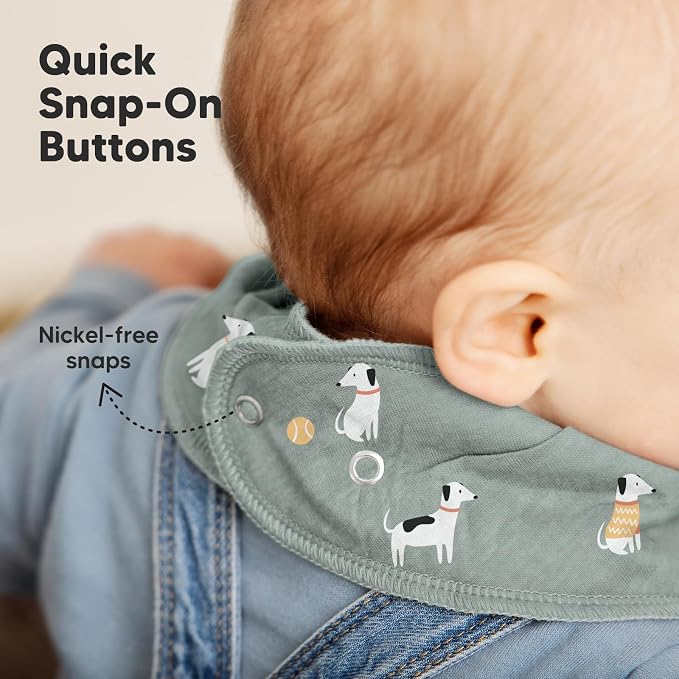 8-Pack Organic Baby Bandana Bibs - Image 8