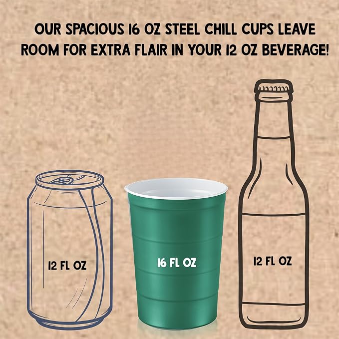 16 oz. Party Cups, Sturdy & Durable, Disposable and 100% Recyclable, Made in USA - Image 3