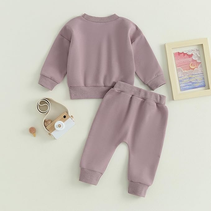 Tiaham Baby Boy Clothes Girl Outfits Fashion Sweatshirt Sweat Pant Kids Toddler - Image 3