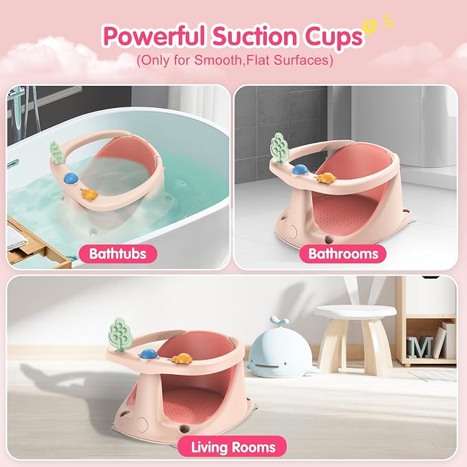 Baby Bath Seat for Babies 6 Months & Up, Non-Slip Bath Seats for Babies Sitting - Image 6