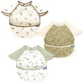 GRSSDER 3-pack Mess Proof Baby Feeding Bibs by BUYNOW