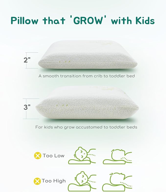 Toddler Pillow, Adjustable Memory Foam Small Pillow - Image 2