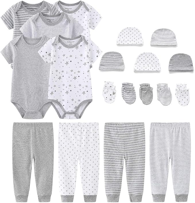 Kiddiezoom Newborn Baby Girl Boy Clothes Baby Outfits Pants Bodysuits Gifts Set by Kiddiezoom