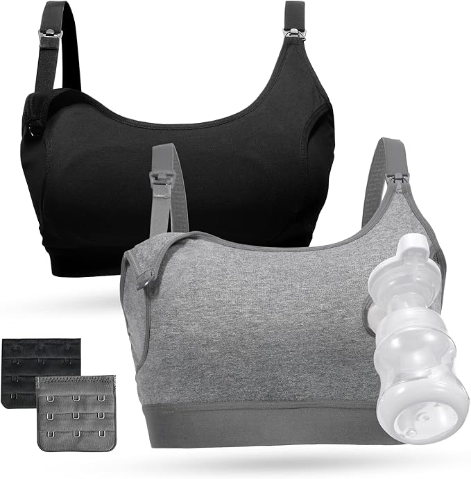 Momcozy Pumping Bra, Pumping Bra Hands Free All Day Wear Pumping & Nursing Bra by Momcozy
