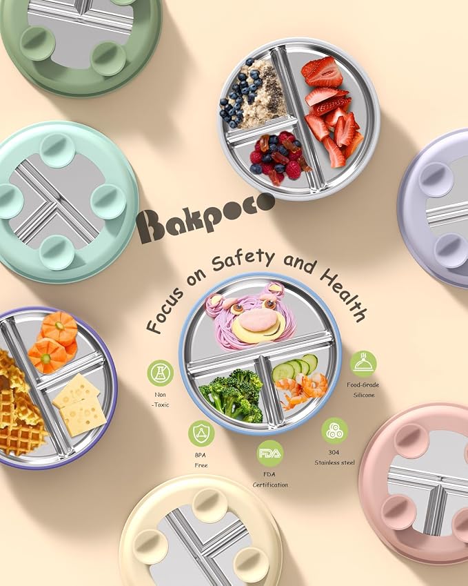 Stainless Steel Baby Plate - Image 7