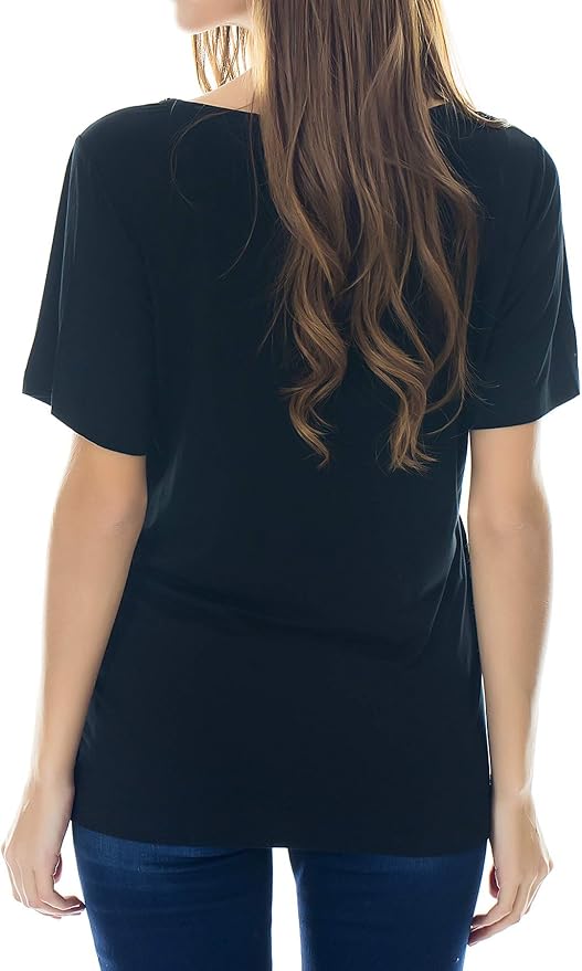 Smallshow Women's Maternity Nursing Tops Short Sleeve Breastfeeding Clothes - Image 5
