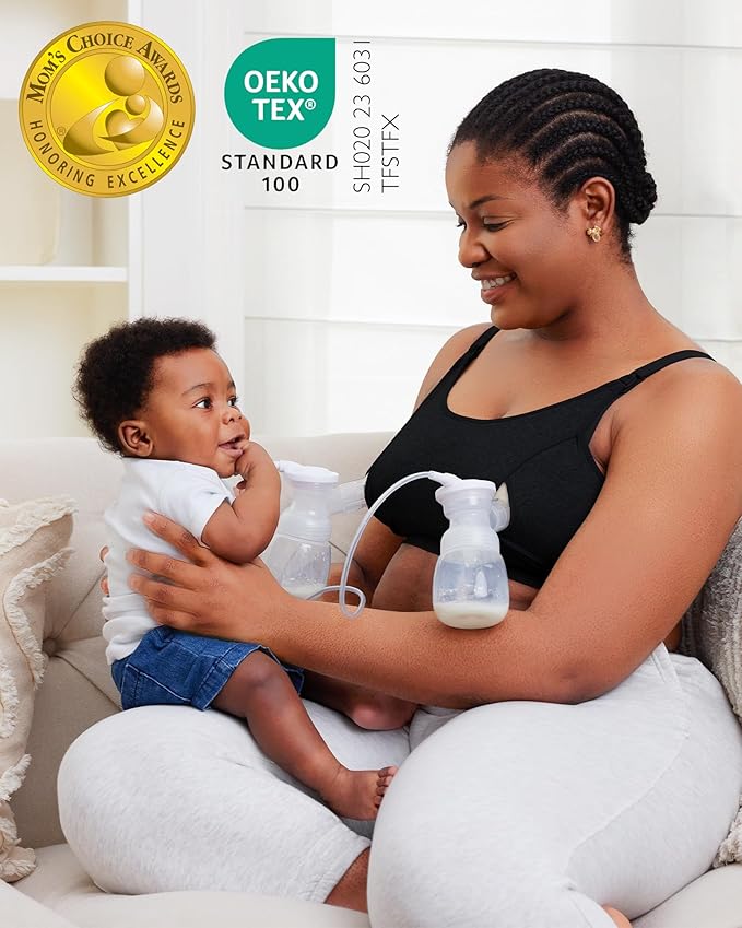 Momcozy Pumping Bra, Pumping Bra Hands Free All Day Wear Pumping & Nursing Bra - Image 5