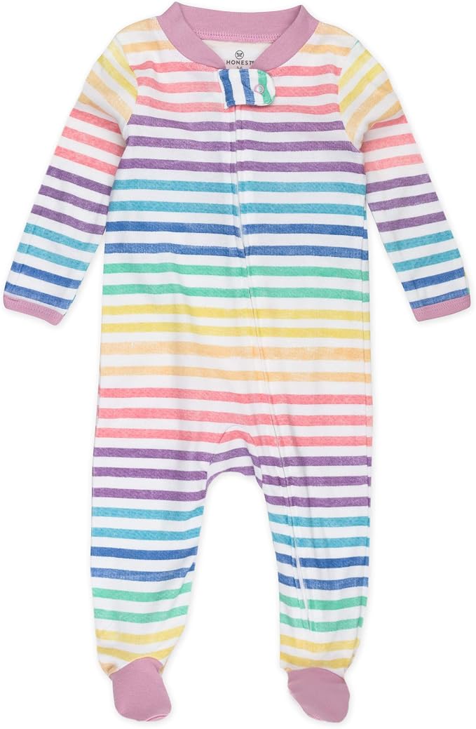 HonestBaby Sleep and Play Footed Pajamas One-Piece Sleeper Jumpsuit Zip-Front - Image 3