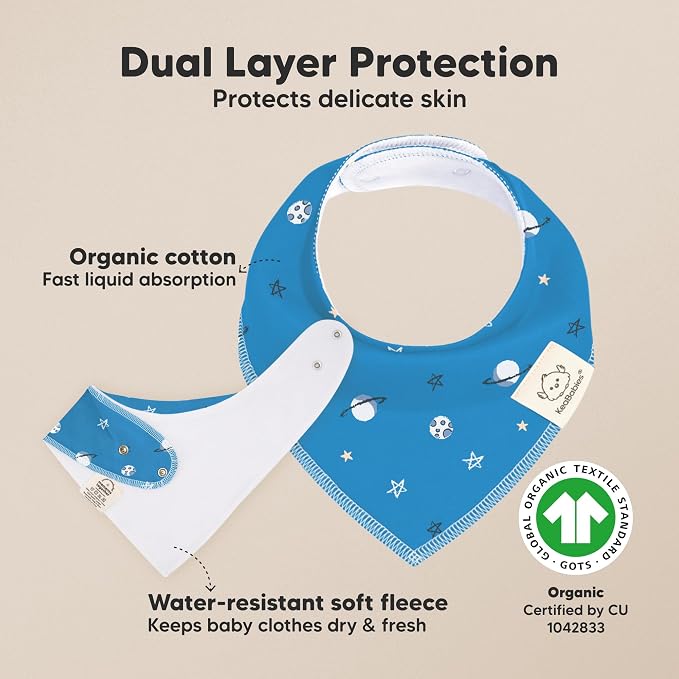 10-Pack Organic Baby Bandana Bibs - Image 2